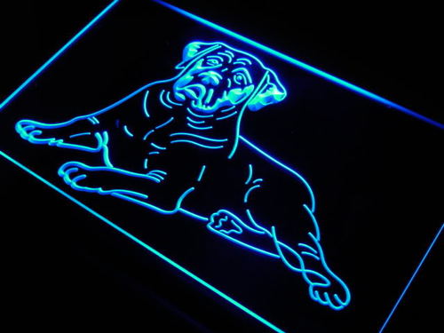 Mastiff Dog Pet Shop Bar Beer Neon Light Sign